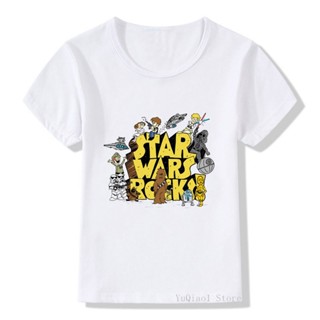 เด็กชาย/เด็กหญิง Anime T เสื้อแขนสั้นพิมพ์กราฟิก T เสื้อเด็กยอดนิยม Star Wars Series การ์ตูนตลก Tops Tee