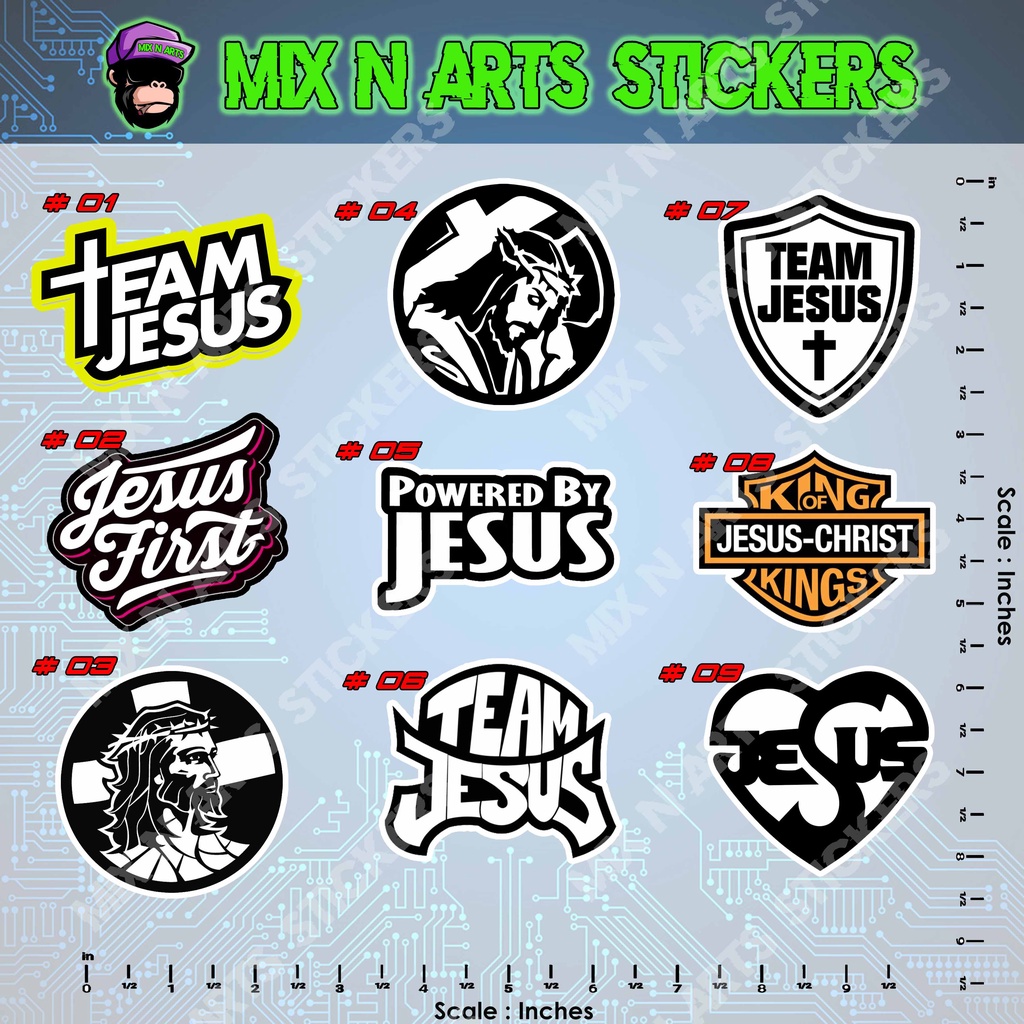 Team JESUS สติ๊กเกอร์ไวนิลลามิเนต SOLD ต่อชิ้น