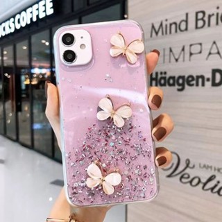 เคส Samsung A03 A03 Core M53 M33 Z03S M52 5G เคส แหวนแวววาว เคสกลิตเตอร์ ใส นิ่ม ผีเสื้อ เคสโทรศัพท์