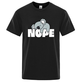 [S-5XL] ใหม่ เสื้อยืดลําลอง ผ้าฝ้าย แขนสั้น คอกลม พิมพ์ลาย Nope Sorry I WonT Get Up ทรงหลวม สไตล์ฮิปฮอป แฟชั่นฤดูร้อน ส