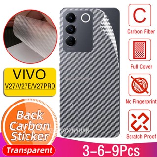 ฟิล์มกันรอยหน้าจอ คาร์บอนไฟเบอร์ ผิวด้าน 3D สําหรับ VIVO V27E V27 E VIVOV27E V27 Pro V27PRO 3-9 ชิ้น