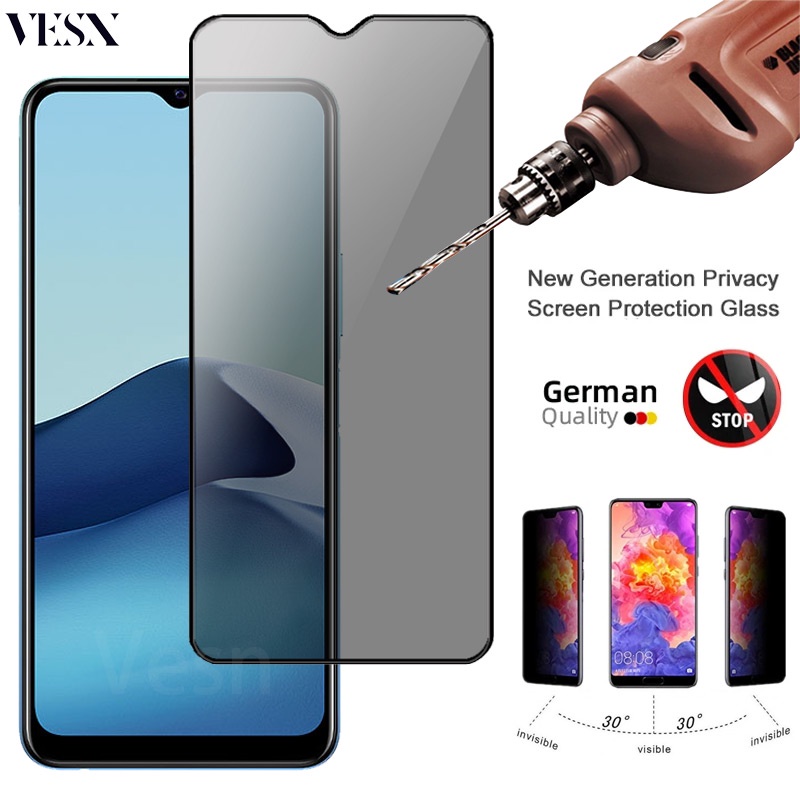 ฟิล์มกระจก ใช้สำหรับ กันเสือก ป้องกันคนมอง แบบเต็มจอ VIVO Y100 Y03 Y18 Y18s Y18e Y17s Y27 Y36 Y72 Y51 Y31 Y50 Y30 Y19 Y17 Y12 Y11 5G 4G 2024