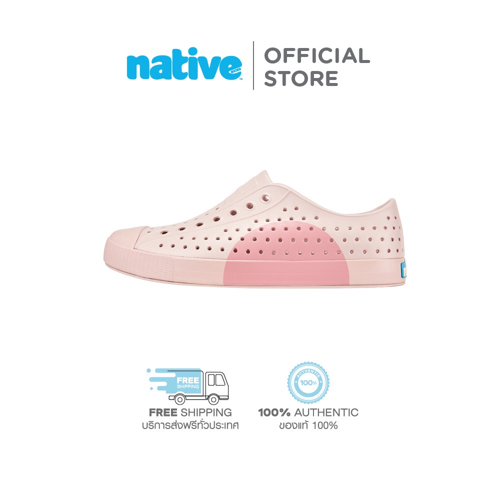 💐CC ส่งเร็ว Native รองเท้ากันน้ำผู้ใหญ่ EVA รุ่น Jefferson Block Dust Pink/ Dust Pink/ Rose Circle