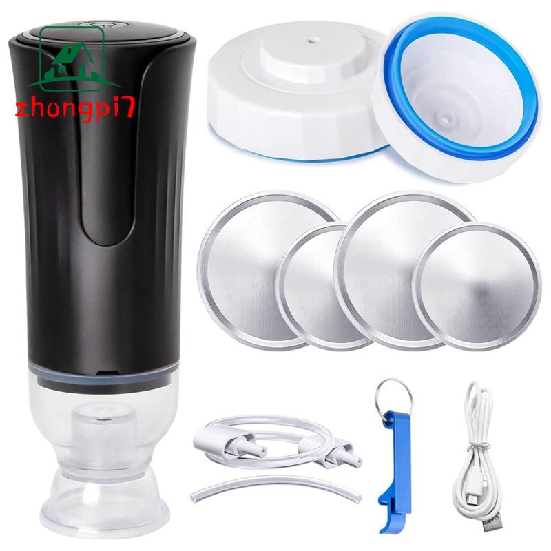 Mason Jar Vacuum Sealer for Wide &amp; Regular Mouth Canning Jars , Jar Sealer Kit for Food Storage Electric Vacuum Pump