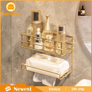 [Blesiya] Storage Rack Shower Floating Shelves Punch Free Shelves Shower Caddy