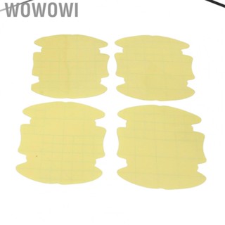 Wowowi 4PCS Car Door Bowl Protective Film Transparent Scratch Resistant Adhesive TPU Exterior Accessory