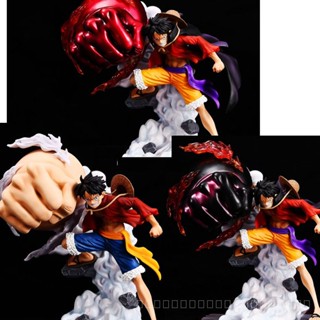 ((พร้อมส่ง) โมเดลฟิกเกอร์โจรสลัด BT Three-speed Big Hand Luffy Resonance Series Combat Three-color Big Fist สําหรับตกแต่ง