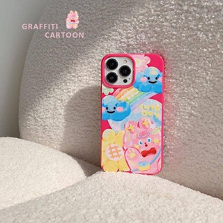 เคสโทรศัพท์มือถือ แบบนิ่ม ลายภาพวาดสีน้ํามัน รูปการ์ตูนกราฟฟิตี้ สําหรับ Apple Iphone 14promax xr 13 11 8p 12