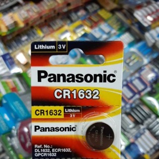 ถ่าน ถ่าน Panasonic CR1632 3V สีแดง จำนวน 1ก้อน ของแท้บริษัท