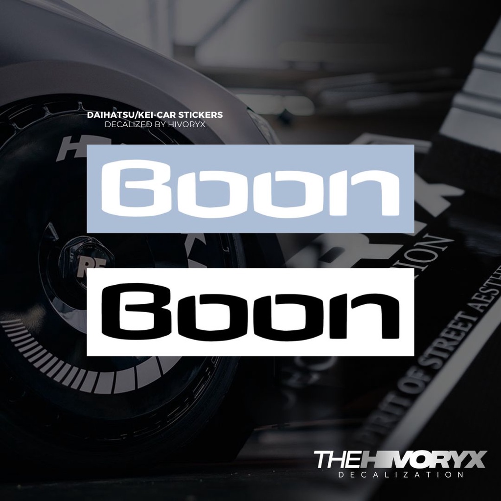BOON DESIGN ADAIHATSU/TOYOTA/KEI CAR/KCAR CAR DECAL AUTOMOTIVE DIE-CUT สติ๊กเกอร์ไวนิล – HIVORYX