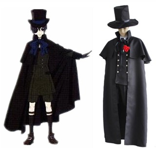 ชุดคอสเพลย์ Kuroshitsuji Butler Ciel Phantomhive สีดํา