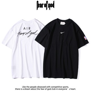 เสื้อยืดแขนสั้น ผ้าฝ้าย พิมพ์ลาย FASHION FEAR OF GDO FOG NBA ทรงหลวม สไตล์สปอร์ต แฟชั่นสําหรับผู้ชาย และผู้หญิง