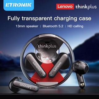 ETRONIK ของแท้ Lenovo LP10 TWS ชุดหูฟังบลูทูธชุดหูฟังไร้สายชุดหูฟังสเตอริโอคู่ลดเสียงรบกวนแบบสัมผัสซับวูฟเฟอร์ไมโครโฟนสแตนด์บายยาวพิเศษกันน้ำบลูทูธ 5.2