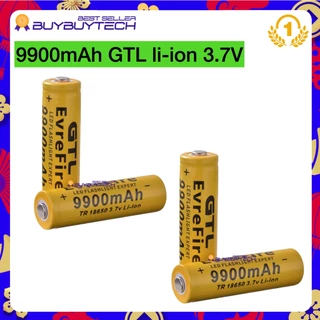 4pcs 18650 9900mAh GTL li-ion 3.7V ไฟฉายแบตเตอรี่แบตเตอรี่แบบชาร์จไฟได้ RC989