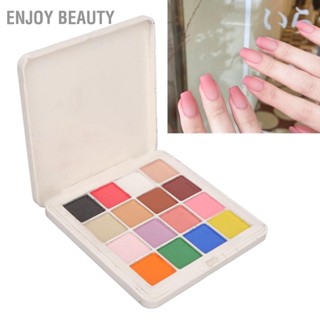 Enjoy Beauty ผงเล็บมืออาชีพ 16 สีเมทัลลิกกระจกเอฟเฟกต์เล็บผงสีสำหรับร้านทำเล็บใช้ในบ้าน