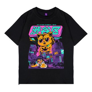 เสื้อยืดแขนสั้นเสื้อยืด ลาย Kizaru | เสื้อยืด Origin | Shibuya CAT | สีดําS-5XL