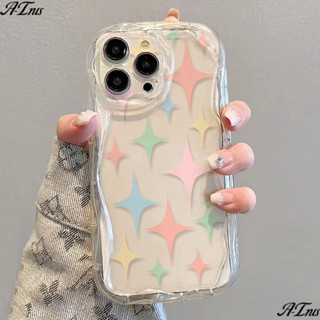 ✅เคสโทรศัพท์มือถือแบบนิ่ม ใส กันกระแทก ลายดาวกางเขน สําหรับ iPhone 14 13promax 12 11 7 8p xsxr