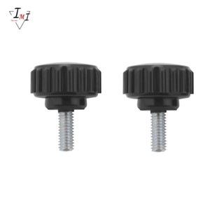 M4 x 10mm Round Head Screw On Thumbscrews Knurled Clamping Knob 2 Pcs