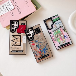 CASETIFY ใหม่ เคสโทรศัพท์มือถือ TPU กันกระแทก ลายกราฟฟิตี้ BASQUIAT พร้อมกระจก สําหรับ Samsung Galaxy s23 Ultra s23 Plus s23+ S22 Ultra