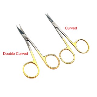 Double curved stainless steel keen that is durable for dental.