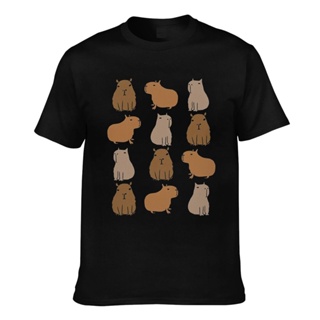 ขายเสื้อยืด พิมพ์ลายกราฟฟิค Capybara แฟชั่นสําหรับผู้ชาย（S-5XL）