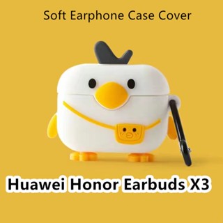 【Ĕĕ】เคสหูฟัง แบบนิ่ม ลายการ์ตูน สําหรับ Huawei Honor Earbuds X3