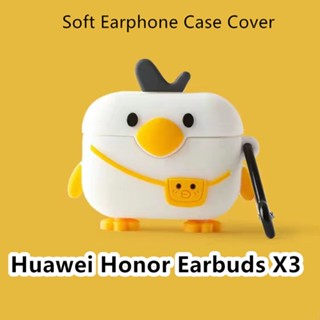 【Ĕĕ】เคสหูฟัง แบบนิ่ม ลายการ์ตูน สําหรับ Huawei Honor Earbuds X3