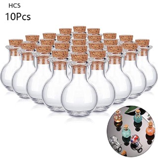 HCS 10x Small Glass Bottles Miniature Potion Bottle Mini Cork Glass Vials Wedding HC