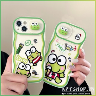 เคสโทรศัพท์มือถือนิ่ม กันกระแทก ป้องกันกล้อง ลายกบตาโตน่ารัก สําหรับ iPhone14 14Plus 13 12 11