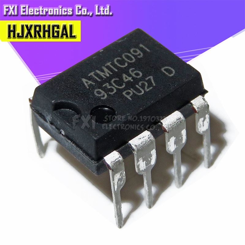 10PCS AT93C46 93C46 DIP-8 EEPROM 64x16 ใหม่