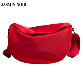 Jasmin NOIR กระเป๋าสะพายข้าง ผ้าแคนวาส เรียบง่าย สําหรับผู้หญิง