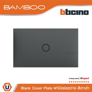 Bticino ฝาปิดช่องว่าง แบมบู สีเทาดำ Blank Cover Plate GRAY รุ่น Bamboo | AE2200TGR | Ucanbuys