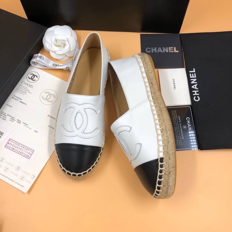(SALE)รองเท้า Chanel espadrille งานออริหนังแท้