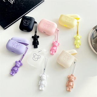 เคสหูฟังบลูทูธ แบบป้องกัน ลาย Bearbrick พร้อมจี้ สําหรับ AirPods Pro2 Pro 1 2 3 Pro 2