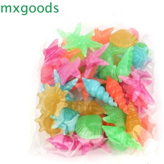 Mxgoods เปลือกหอยเรืองแสงรูปปลาดาวหลายสีสันสําหรับตกแต่งตู้เลี้ยงปลา