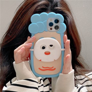 เคสโทรศัพท์มือถือ ยางซิลิโคน ลายหน้ากากอนามัยตลก สําหรับ iPhone 14 13 12 Pro Max 11 14promax