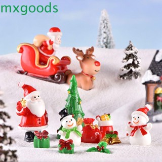 Mxgoods กระดิ่งเรซิ่น รูปสโนว์แมน คริสต์มาส สําหรับตกแต่งบ้านตุ๊กตา