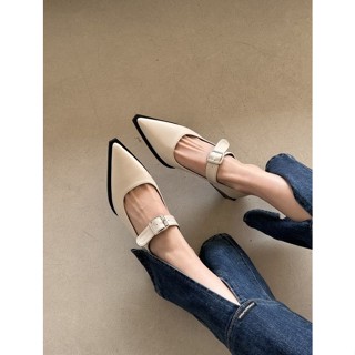 ✨🍑🍃รองเท้าส้นสูง รองเท้าแมรี่แจนงานสวยหนังเคลือบเก๋สุด Size 35-39