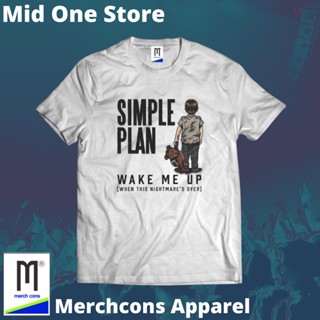 oversize T-shirt Mod189/kaos BAND SIMPLE ป้ายแท็กเพลง WAKE ME UP TAG MERCHCONS SIZE Outside KAOS Music DISTRO S-5XL