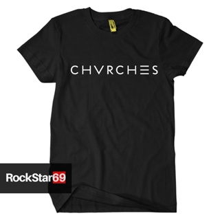 oversize T-shirt Kaos Band CHVRCES รองเท้าลําลอง ขนาดใหญ่ สําหรับผู้ใหญ่ ไซซ์ S - 7XL | เสื้อยืด พรีเมี่ยม S-5XL