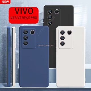 เคสซิลิโคนนิ่ม ทรงสี่เหลี่ยม กันกระแทก ป้องกันกล้อง สําหรับ VIVO V27E VIVOV27 V27 Pro V27PRO