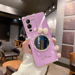 เคส Vivo V25 Pro  V25 V25E V27e V27 Pro V23E V23 Y76 V21E Y73 V21 5Gเคสโทรศัพท์มือถือ กันตก ป้องกันกล้อง สไตล์สาวหวาน สําหรับ