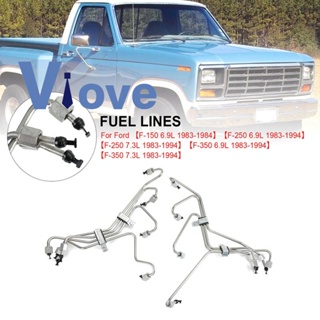 ชุดหัวฉีดน้ํามันเชื้อเพลิงดีเซล โลหะ สําหรับ Ford F150 F250 F350 6.9L 7.3L IDI F-Series 1983-1994 (8) DE8TZ-9A555A