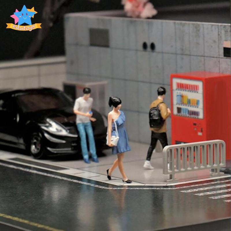 [เอ็ดสตาร์] ฟิกเกอร์สตรีทตัวละคร 1:64 สําหรับอุปกรณ์ฉาก ทําเอง ตกแต่ง