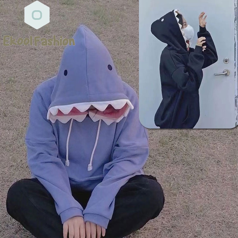ใหม่พร้อมส่ง  เสื้อกันหนาวมีฮู้ด  เสื้อกันหนาวฉลาม งานสวมหัว  ดีไซน์การออกแบบน่ารักๆ  มีบริการเก็บปลายทาง