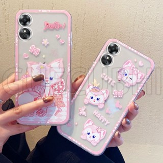 ใหม่ พร้อมส่ง เคสโทรศัพท์มือถือ ซิลิโคนนิ่ม ใส ลายการ์ตูนสุนัขจิ้งจอกน่ารัก สีชมพู สําหรับ OPPO A58 4G A584G