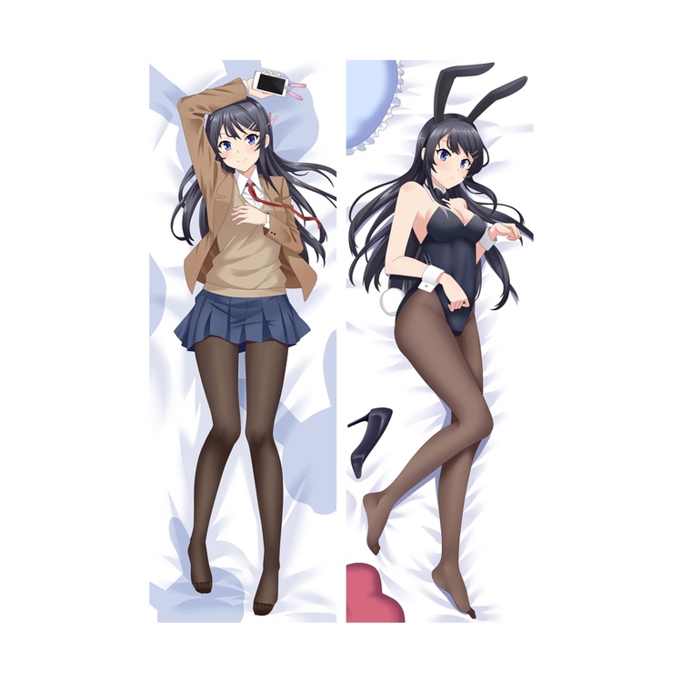 Sakurajima Mai Seishun Buta Yaro Series Rascal ไม่ฝันสาวกระต่าย Senpai Aobuta อะนิเมะปลอกหมอน 50*150