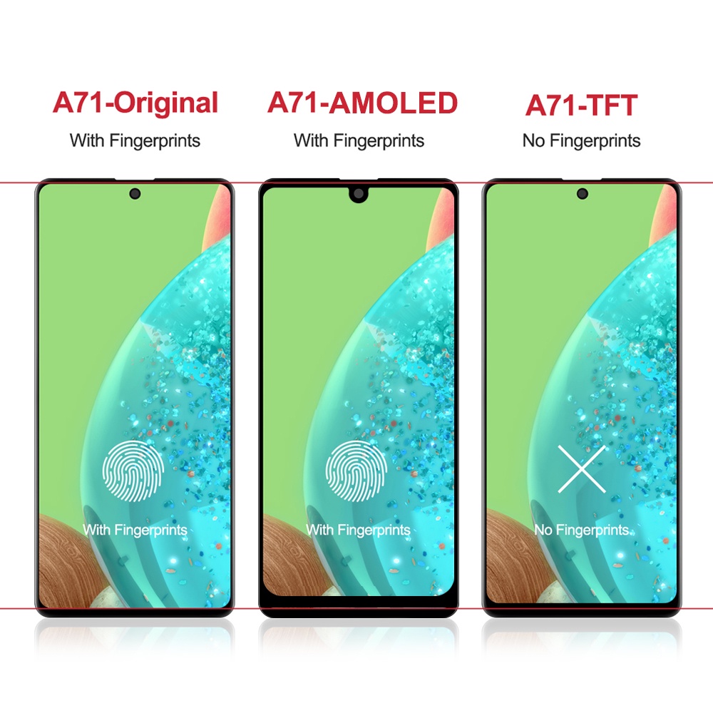 หน้าจอแสดงผล AMOLED A71 พร้อมลายนิ้วมือ สําหรับ Samsung Galaxy A71 A715 A715F - รูปที่ 5