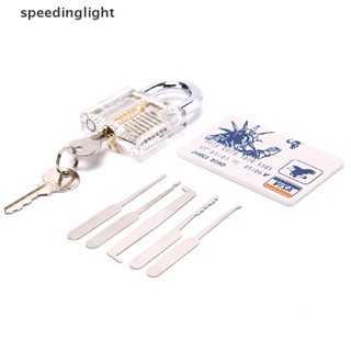 SLTH 5pcs Credit Card Lock Pick Set-Locksmith Tools Lockpick With Tranaparent Lock Vary