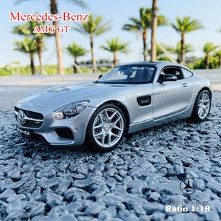 โมเดลรถยนต์ Maisto 1:18 Mercedes Benz AMG GT โลหะผสม สไตล์เรโทร